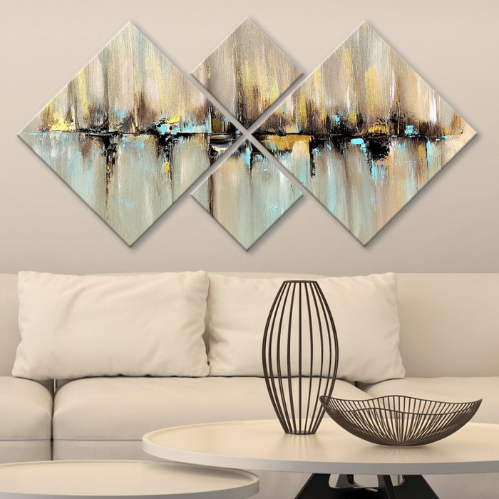 Wallity Cuadro Decorativo de MDF Multicolor (4 Piezas) Wallity Cuadro Decorativo de MDF Multicolor (4 Piezas)